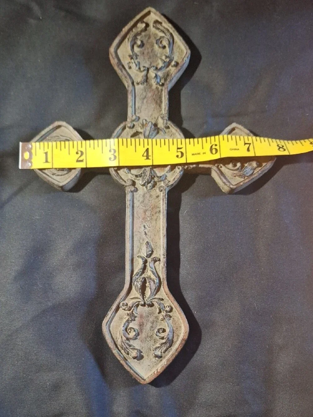 Ornate Decorative Wall Cross - Distressed Finish
